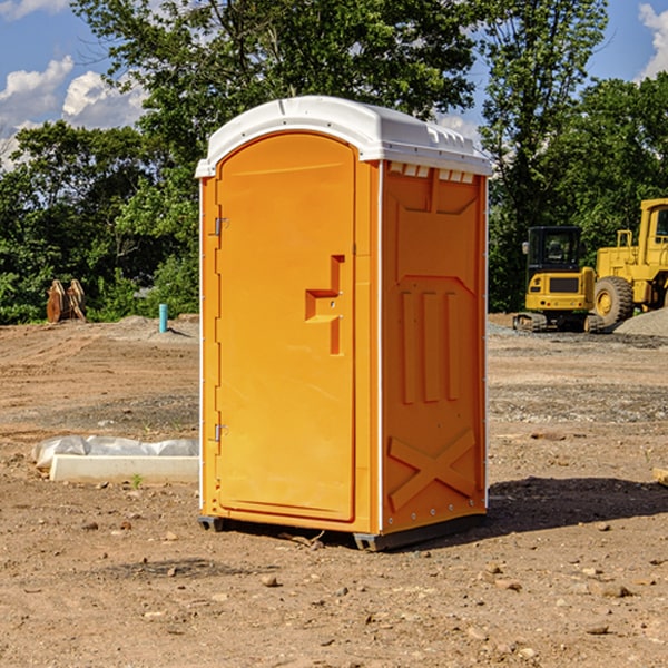 how often are the porta potties cleaned and serviced during a rental period in Rockford Bay